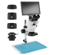 Accesorios Para Microscopios Microscopio estéreo Trinocular focal con Zoom 3,5X-90X + pantalla LCD de 16MP 10,1 7,0 pulgadas TF USB HDMI WI_FI cámara de vídeo microscópica Durabilidad Y Rendimiento Co
