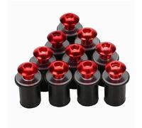 Accesorios para Motocicleta Parabrisas Kit De Tornillos Y Pernos Tuercas Piezas para Yamaha YZF R1 R3 R6 R125 R25(Rojo)