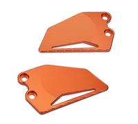 Accesorios para motocicleta, reposapiés delantero y trasero, protector de placas de talón compatible con KTM Duke 390 2017 18 19 20 21 2022; Duke 250 2019 2020 2021 2022 (naranja, delantero)
