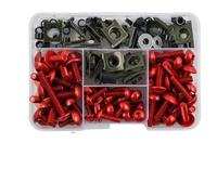Accesorios Para Motocicleta, Tornillos De Carenado Personalizados, Kit Completo Parabrisas, 177 Piezas Para MT03 MT09 FZ1 FZ6 Aleación CNC(rojo)