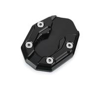 Accesorios Para Motocicletas, Cubierta De Caballete Lateral De Aleación De Aluminio, Almohadilla Para Caballetes De Motocicleta, Extensión Universal Para Bicicleta(NEGRO)