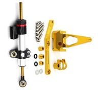 Accesorios para Motocicletas Juego De Soporte Montaje del Estabilizador Amortiguador Dirección CNC La Motocicleta para Yamaha FZ-09 2013-2019(Gold)