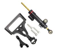 Accesorios para Motocicletas Juego De Soporte Montaje del Estabilizador Amortiguador Dirección CNC La Motocicleta para Kawasaki Z 750 2003-2012(Nero)