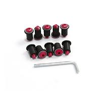 Accesorios para Motos para Suzuki GSXR GSX-R 600 750 1000 K1 K2 K3 Tornillos Tuercas Sujetador 10 Unids/Set M5X15mm Motocicleta Parabrisas Pernos(Rosso)