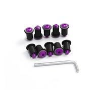 Accesorios para Motos para Suzuki GSXR GSX-R 600 750 1000 K1 K2 K3 Tornillos Tuercas Sujetador 10 Unids/Set M5X15mm Motocicleta Parabrisas Pernos(Mauve)
