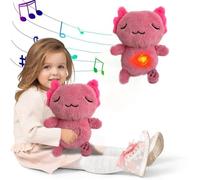 Accesorios para muñecas de 36 cm de luz que respira tranquilamente, sueño relajante, amor lunar, respiración, lindo peluche, música pesa al bebé en el sueño ~ Peluche con movimiento de respiración y