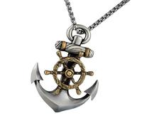 Accesorios para niñas Collar Pirata para Hombres y Mujeres, Collar de Cadena de Anclaje Piratas del Caribe Sailor Joyas Colgantes de Ancla
