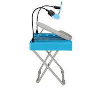 Accesorios para Pedicura de Uñas, Juegos de Reposapiés de Pedicura Plegables Ajustables en Altura con Ventilador de Secado de Lupas, Estación de Pedicura Portátil Estable Pies Soporte de Pedicura
