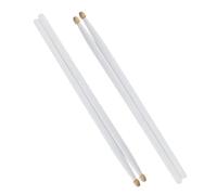 Accesorios para Percusión 2 Pares De Baquetas De Madera De Arce Coloridas 5A, Baquetas Con Punta De Madera Para Baterista Principiante (Color : White)