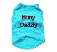 Accesorios para perros Lovely I Love My Daddy Mommy Perro Pequeño Cachorro Ropa de Mascota Chaleco sin Mangas Chaleco