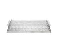 Accesorios para placas de barbacoa - Bandeja de rejilla de parrilla de acero inoxidable con superficie antiadherente | Con orificio de drenaje, accesorios para barbacoa para cenas familiares y