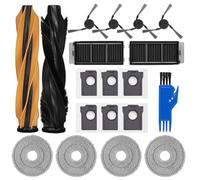 Accesorios para robot aspirador Dréame X50 Ultra/L50 Pro/L40s Pro Ultra/MOVA V50/P50s Ultra, 19 piezas de repuesto 2 cepillos principales, 2 filtros, 4 cepillos laterales, 4 fregonas, 6 bolsas de
