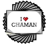 Accesorios para sala de juegos | Good Door I Love Chaman para fútbol (6 x 9 cm)