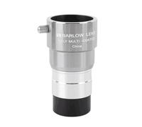 Accesorios para telescopios astronómicos Ocular Barlow Plateado 2X Lente de Alta definición telescopio astronómico Accesorios Aumento