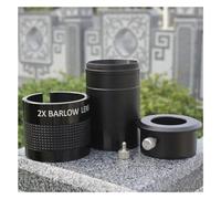 Accesorios para telescopios Lente de Espejo Barlow for telescopio, Extensor 2X de 2 Pulgadas, Adaptador de 1,25 Pulgadas, Ancho, película Verde 5P9953