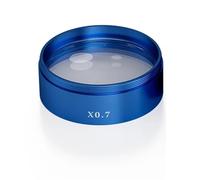 Accesorios para telescopios Objetivo de microscopio Azul y Rojo 0,5X 0,7X for microscopio estereoscópico trinocular Binocular Lente Barlow(0.7X Blue)