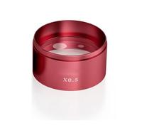 Accesorios para telescopios Objetivo de microscopio Azul y Rojo 0,5X 0,7X for microscopio estereoscópico trinocular Binocular Lente Barlow(0.5X Red)