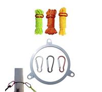 Accesorios para tubería de chimenea, kit de acero inoxidable resistente al, portátil con mosquetones, tapa de lluvia, resistente al para tuberías de estufa, montaña, césped