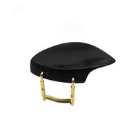 Accesorios para Violín 1 Uds. Reposapiés para violín abrazadera instalada soporte para barbilla con tornillo de soporte plateado/dorado(Color:Ebony wood 3)