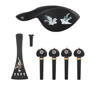 Accesorios para violín 4/4 3/4 Violín Afinador Fino Kit De Pieza Trasera Ébano Mejilla Resto Violín Tirar Cuerda Tablero Acorde Eje Cola Uñas Violín Partes(A)