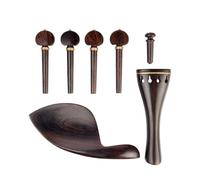 Accesorios para violín Accesorios De Violín De Ébano Pieza Trasera Mentonera, Pin De Cuerda Combinación De Piezas De Repuesto Para Violín(1/4)