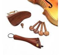 Accesorios para violín Accesorios para violín de palisandro rojo, estilo barroco, tablero de cuerda, eje de cuerda, cola, accesorios para uñas, 4/4(B)