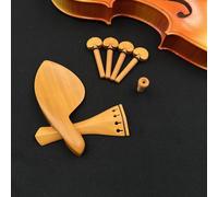 Accesorios para violín Accesorios Para Violín/viola Juego Completo De Accesorios De Boj Clavijas/cordal/mentonera/pasador De Cola 4/4 Accesorios(C)