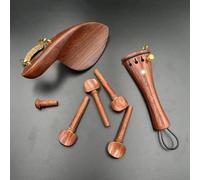 Accesorios Para Violín Clavijas De Afinación De Cordal De Palisandro 4/4 Clavijas De Afinación Soporte De Barbilla Piezas De Violín De Madera De Azufaifo De Ébano(3-4 A)