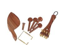 Accesorios para Violín Juego de 5 piezas de violín 4/4-3/4 accesorios de madera tablero de cuerda eje de cuerda resto de mejillas cola Cor