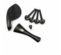 accesorios para violín para principiantes 1 Juego De Accesorios Para Viola De Ébano Resistentes Piezas De Montaje Cordal Clavijas De Afinación Clavijas De Extremo Y Soporte De Barbilla