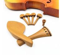 accesorios para violín para principiantes Accesorios Para Violín/viola Juego Completo De Accesorios De Boj Clavijas/cordal/mentonera/pasador De Cola 4/4 Accesorios(B)