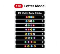 Accesorios para Violín Pegatina para diapasón de violín pegatinas de entonación de notas musicales para principiantes tamaño 4/4 3/4 1/2 1/4 1/8(Color:A1)