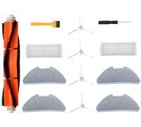 Accesorios para Xiaomi Mi Robot Vacuum Mop 2 Pro/Mop 2 Lite/MJST1SHW/MJSTL/MJST1S. 1 Cepillo Principal, 4 cepillos Laterales, 4 toallitas, 2 filtros,1 Destornillador, 1 Cepillo de Limpieza