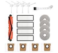 Accesorios para Xiaomi Robot Vacuum X20+/X10+ Dreame S10/L10s Ultra, 1 Cepillo Principal, 4 Almohadillas de Limpieza, 4 Bolsas para el Polvo, 4 Cepillos Laterales, 4 Filtros, 1 Accesorio de Limpieza