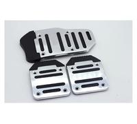 accesorios pedal freno Almohadillas Pedal Cubiertas Automóvil Parada Manual Freno Modificado Acelerador Embrague Aleación Aluminio Almohadilla Antideslizante Goma(Silver)