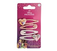 ACCESORIOS PELO CLIPS 4 PIEZAS PRINCESS