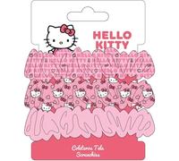 ARTESANÍA CERDÁ Coleteros Hello Kitty - Set 3 piezas de tela para niñas, elásticos y cómodos