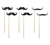 accesorios Photo Booth bigote, 24 cm, 6 unidades, para fotos