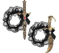 Accesorios piratas para mujer, 2 unidades, disfraz de pirata, liga, espada pirata