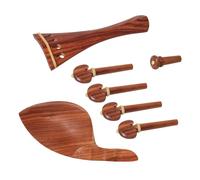 accesorios profesionales para violín Violin 4-piece Set Mahogany Inlaid Boxwood Chin Rest Tail Plate Tail Pin String Pin Violin Accessories
