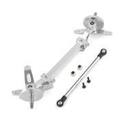 Accesorios Radiocontrol para Tamiya 1/14 RC Camión Tractor Coche Actualizaciones Piezas Metal Eje Delantero Dirección Conjunto Enlace Poste Varilla De Sin Potencia Modificadas(Silver)