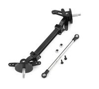 Accesorios Radiocontrol para Tamiya 1/14 RC Camión Tractor Coche Actualizaciones Piezas Metal Eje Delantero Dirección Conjunto Enlace Poste Varilla De Sin Potencia Modificadas(Black)