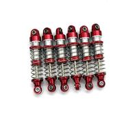Accesorios RC Compatible con JJRC C8823 1/18 RC Coche Mejora Modificación Piezas De Repuesto Amortiguador Hidráulico Metálico De Seis Ruedas(Red)