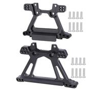 Accesorios RC Compatible con Traxxas BL-2S para Slash 1/10 Piezas De Mejora Resistentes para Coche RC 4x4 Soportes De Torre De Amortiguador Delantero Y Trasero De Aluminio Y Metal(Black)