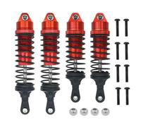 Accesorios RC Compatible con Traxxas para Slash para VXL para Rustler para Stampede para Hoss 1/10 RC Coche Mejora Repuesto Piezas Metal Amortiguador(Red)