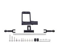 Accesorios RC Compatible con Vanquish para Phoenix VS4-10 F10 1/10 Coche RC Crawler Piezas Portal Eje Bat Soporte De Servo Y Escala Enlace De Dirección Hidráulica(Black)