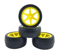 Accesorios RC para 1/10 para HPI WR8 Running Broker 4 Neumáticos Vehículos Todoterreno Carretera Desinflados Piezas Actualización para LC(Yellow)
