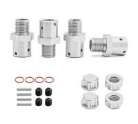 Accesorios Rc Para Arrma Para Kraton Para Typhon Para Outcast 1/8 4 Uds 6S Metal 17mm Adaptador Para Cubo Hexagonal Rueda Extendida + 10/13mm Negro Azul Rojo Plata(Red,13mm)