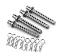 Accesorios RC para Axial para SCX10 1/10 4 Piezas RC Car Shell Columna Cuerpo Postes Montaje con Clip Crawler Model Upgrade Parts Accesorios Modificados(Titanium)