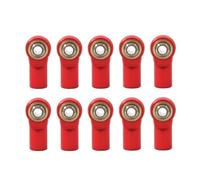 Accesorios RC para Axial para SCX10 D90 D110 para Tamiya CC01 para Racing 1/10 Coche Trepador De Control Remoto 10 Uds Metal M4 20MM Enlace De Aluminio Varilla De Amarre Junta Esférica(Red)